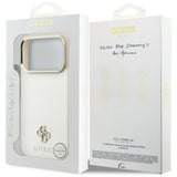Husa de protectie Guess Saffiano Small 4G Classic MagSafe compatibil cu iPhone 18 Pro / iPhone 17 Pro, Bej