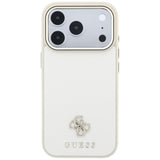 Husa de protectie Guess Saffiano Small 4G Classic MagSafe compatibil cu iPhone 18 Pro / iPhone 17 Pro, Bej