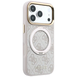 Husa de protectie Guess Ring Stand 360 compatibil cu iPhone 18 Pro / iPhone 17 Pro, Roz