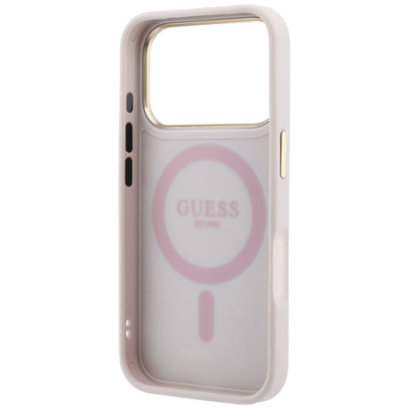 Husa de protectie Guess Ring Stand 360 compatibil cu iPhone 18 Pro / iPhone 17 Pro, Roz