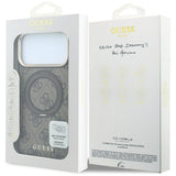 Husa de protectie Guess Ring Stand 360 compatibil cu iPhone 18 Pro Max / iPhone 17 Pro Max, Maro