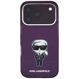Husa de protectie Karl Lagerfeld IML Ikonik compatibil cu iPhone 17 Pro Max / iPhone 18 Pro Max, Bordo