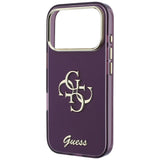 Husa de protectie Guess IML 4G Script Metal compatibil cu iPhone 18 Pro Max / iPhone 17 Pro Max, Bordo
