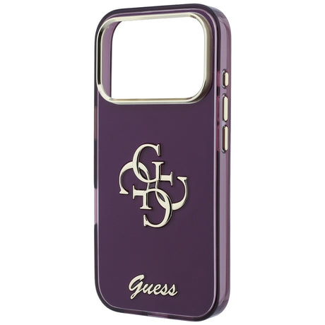 Husa de protectie Guess IML 4G Script Metal compatibil cu iPhone 18 Pro Max / iPhone 17 Pro Max, Bordo