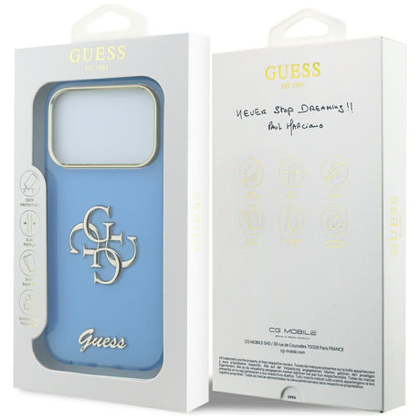 Husa de protectie Guess IML 4G compatibil cu iPhone 18 Pro Max / iPhone 17 Pro Max, Albastru