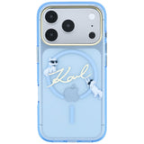 Husa de protectie Karl Lagerfeld compatibil cu iPhone 18 Pro / iPhone 17 Pro, Albastru