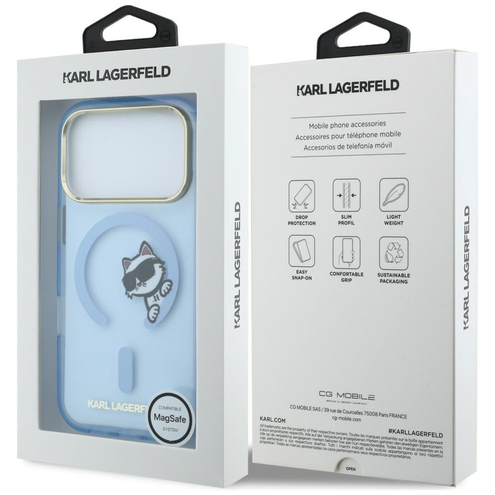 Husa de protectie Karl Lagerfeld compatibil cu iPhone 18 Pro / iPhone 17 Pro, Albastru
