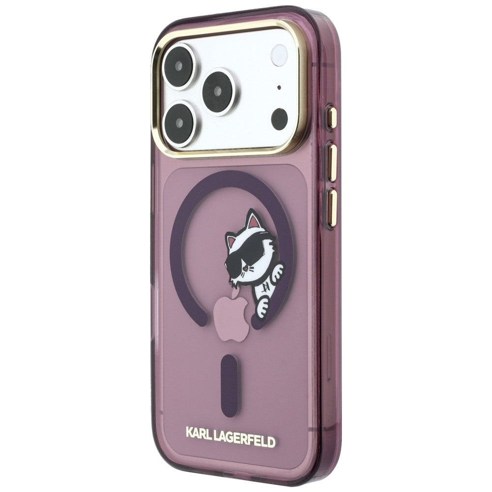 Husa de protectie Karl Lagerfeld compatibil cu iPhone 17 Pro Max / iPhone 18 Pro Max, Roșu Inchis