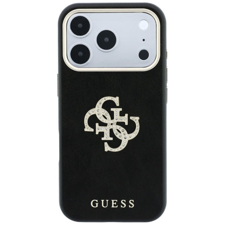 Husa de protectie Guess Smooth Big Strass Logo compatibil cu iPhone 18 Pro / iPhone 17 Pro, Negru