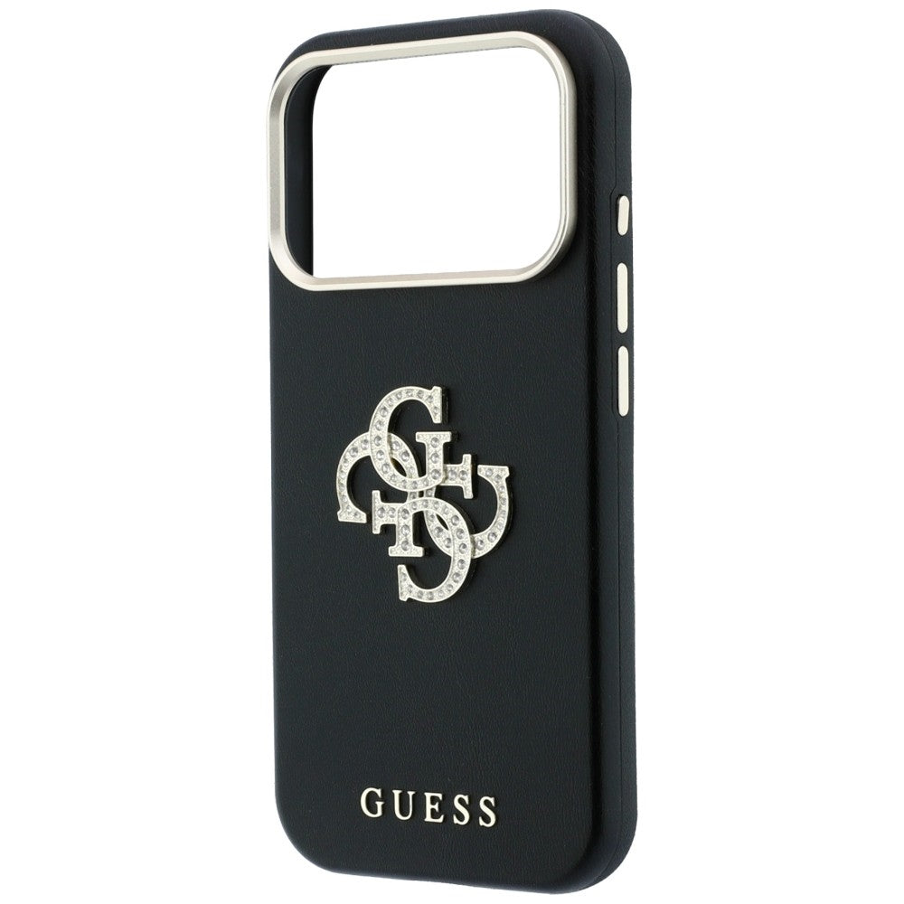 Husa de protectie Guess Smooth Big Strass Logo compatibil cu iPhone 18 Pro / iPhone 17 Pro, Negru