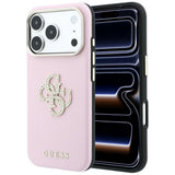Husa de protectie Guess Smooth Big Strass Logo compatibil cu iPhone 17 Pro Max / iPhone 18 Pro Max, Roz