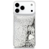 Husa de protectie Guess Liquid Glitter Charms compatibil cu iPhone 18 Pro / iPhone 17 Pro, Argintiu