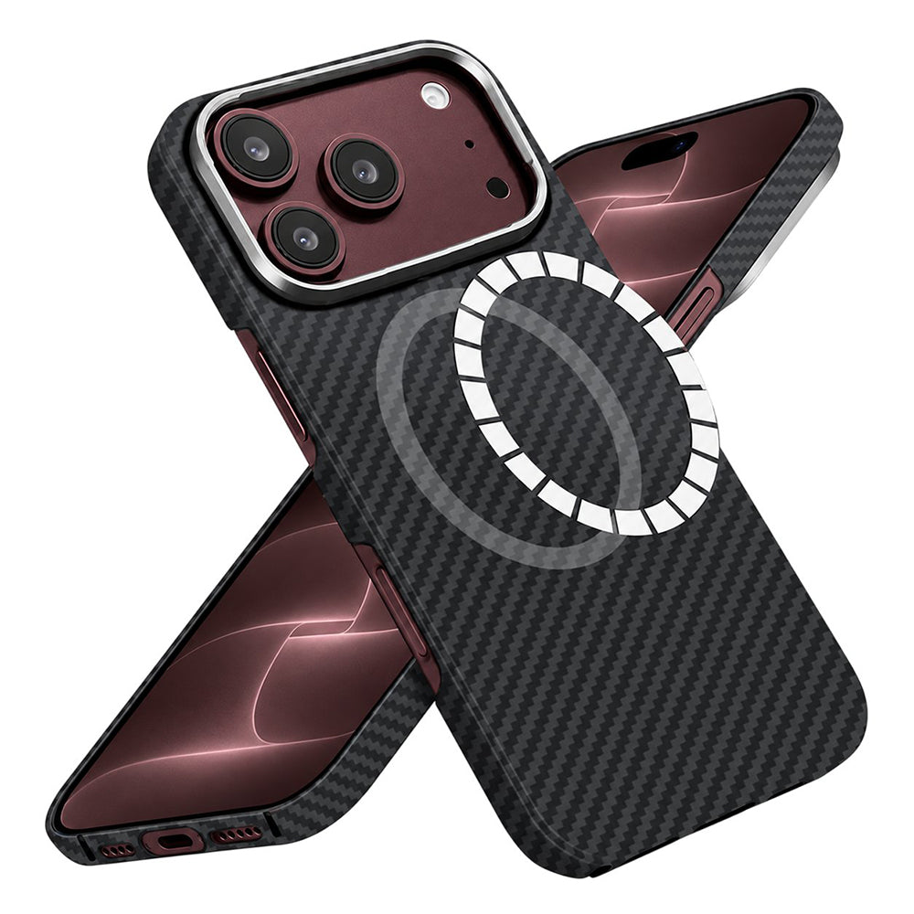 Husa de protectie Techsuit Aramid Fiber MagSafe compatibil cu iPhone 18 Pro Max / iPhone 17 Pro Max, Negru