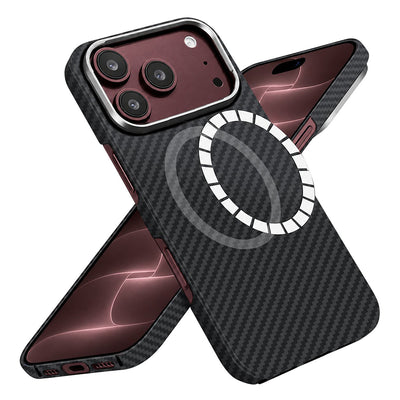 Husa de protectie Techsuit Aramid Fiber MagSafe compatibil cu iPhone 18 Pro Max / iPhone 17 Pro Max, Negru