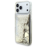 Husa de protectie Guess Liquid Glitter Charms compatibil cu iPhone 18 Pro Max / iPhone 17 Pro Max, Auriu