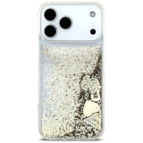 Husa de protectie Guess Liquid Glitter Charms compatibil cu iPhone 18 Pro Max / iPhone 17 Pro Max, Auriu