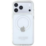 Husa de protectie Guess Metal Outline MagSafe compatibil cu iPhone 18 Pro Max / iPhone 17 Pro Max, Argintiu