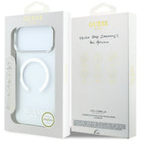 Husa de protectie Guess Metal Outline MagSafe compatibil cu iPhone 18 Pro Max / iPhone 17 Pro Max, Argintiu