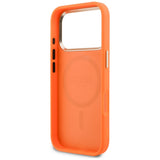 Husa de protectie Guess Leather Perforated 4G MagSafe compatibil cu iPhone 17 Pro Max / iPhone 18 Pro Max, Portocaliu