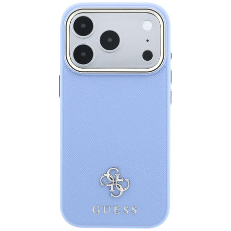 Husa de protectie Guess Saffiano compatibil cu iPhone 18 Pro Max / iPhone 17 Pro Max, Albastru