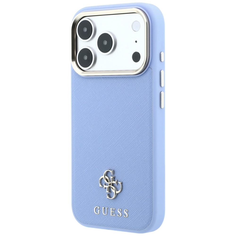 Husa de protectie Guess Saffiano compatibil cu iPhone 18 Pro Max / iPhone 17 Pro Max, Albastru