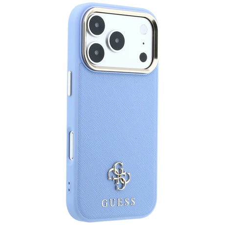 Husa de protectie Guess Saffiano compatibil cu iPhone 18 Pro Max / iPhone 17 Pro Max, Albastru