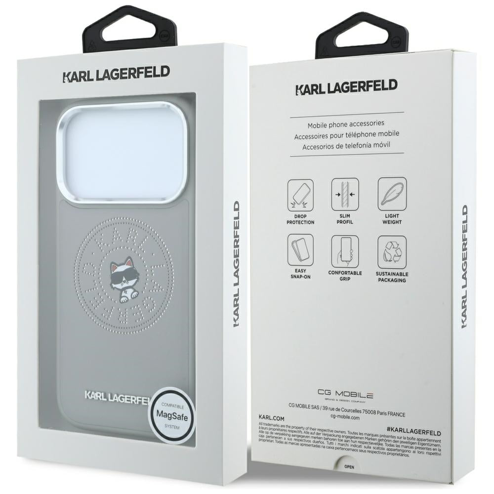Husa de protectie Karl Lagerfeld compatibil cu iPhone 18 Pro / iPhone 17 Pro, Gri