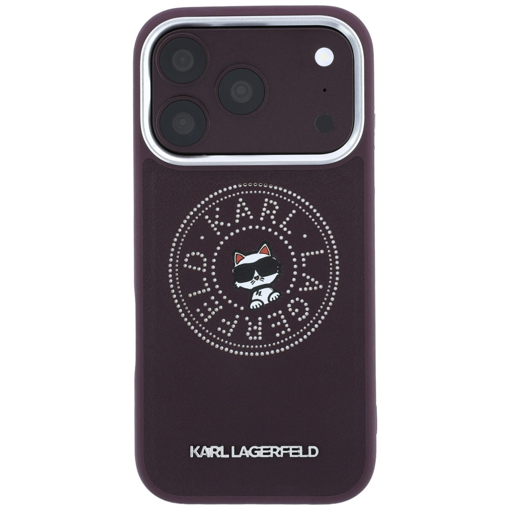 Husa de protectie Karl Lagerfeld compatibil cu iPhone 18 Pro / iPhone 17 Pro, Roșu Inchis