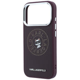 Husa de protectie Karl Lagerfeld compatibil cu iPhone 18 Pro / iPhone 17 Pro, Roșu Inchis
