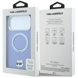 Husa de protectie Karl Lagerfeld Saffiano Ring Stand 360 compatibil cu iPhone 18 Pro Max / iPhone 17 Pro Max, Albastru