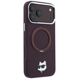 Husa de protectie Karl Lagerfeld compatibil cu iPhone 18 Pro Max / iPhone 17 Pro Max, Roșu Burgundy