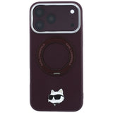 Husa de protectie Karl Lagerfeld compatibil cu iPhone 18 Pro Max / iPhone 17 Pro Max, Roșu Burgundy