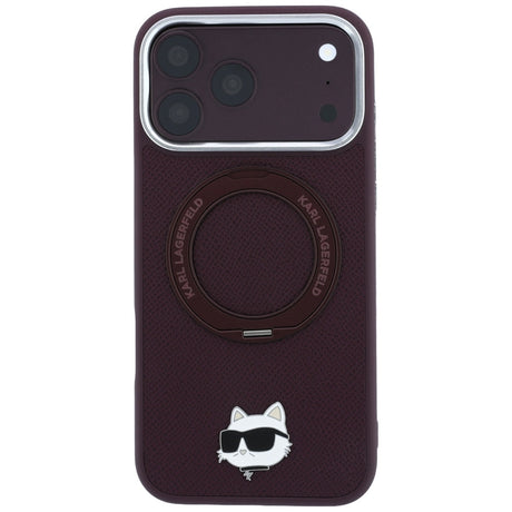 Husa de protectie Karl Lagerfeld compatibil cu iPhone 18 Pro Max / iPhone 17 Pro Max, Roșu Burgundy