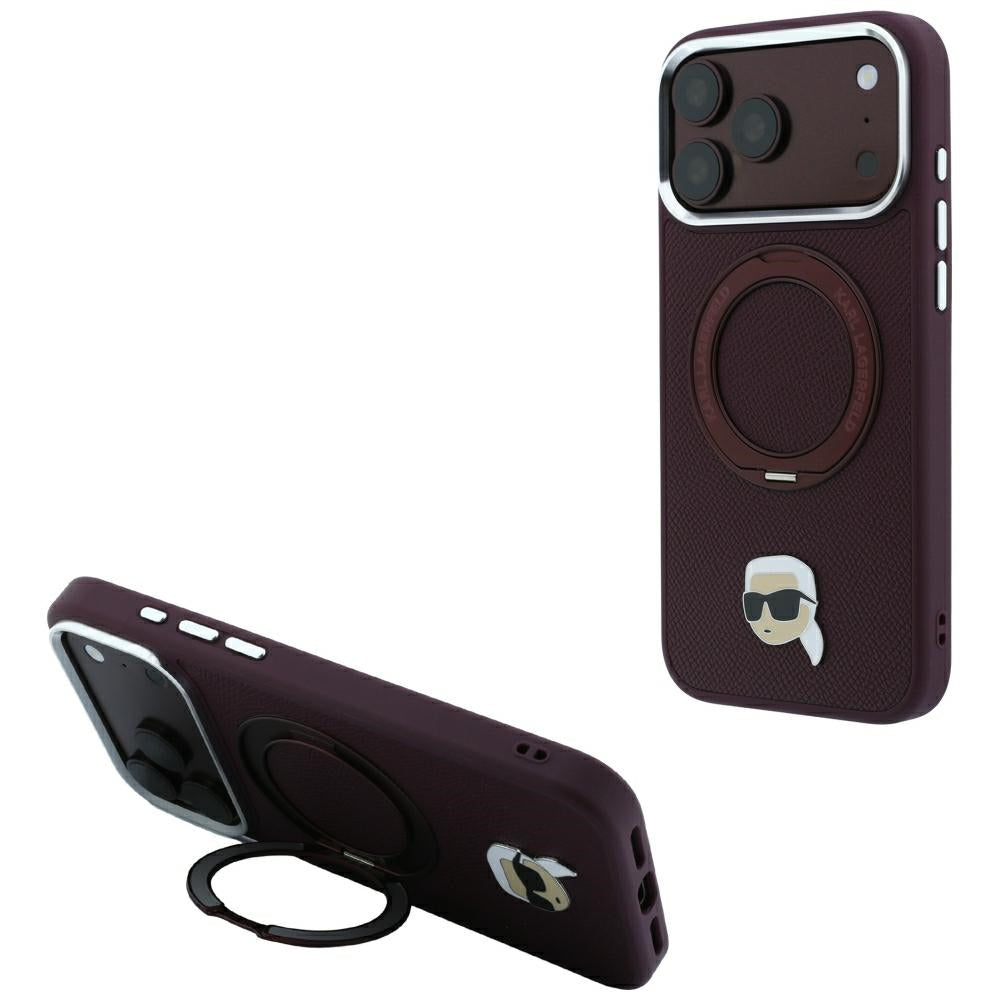 Husa de protectie Karl Lagerfeld compatibil cu iPhone 17 Pro Max / iPhone 18 Pro Max, Roșu