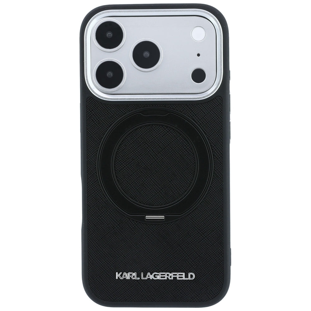 Husa de protectie Karl Lagerfeld Saffiano compatibil cu iPhone 18 Pro / iPhone 17 Pro, Negru