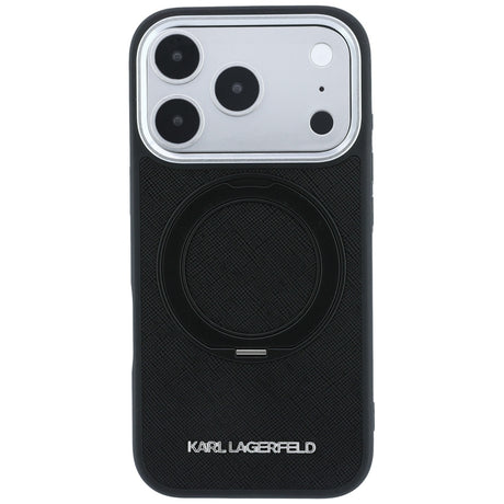 Husa de protectie Karl Lagerfeld Saffiano compatibil cu iPhone 18 Pro / iPhone 17 Pro, Negru
