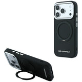 Husa de protectie Karl Lagerfeld Saffiano compatibil cu iPhone 18 Pro / iPhone 17 Pro, Negru