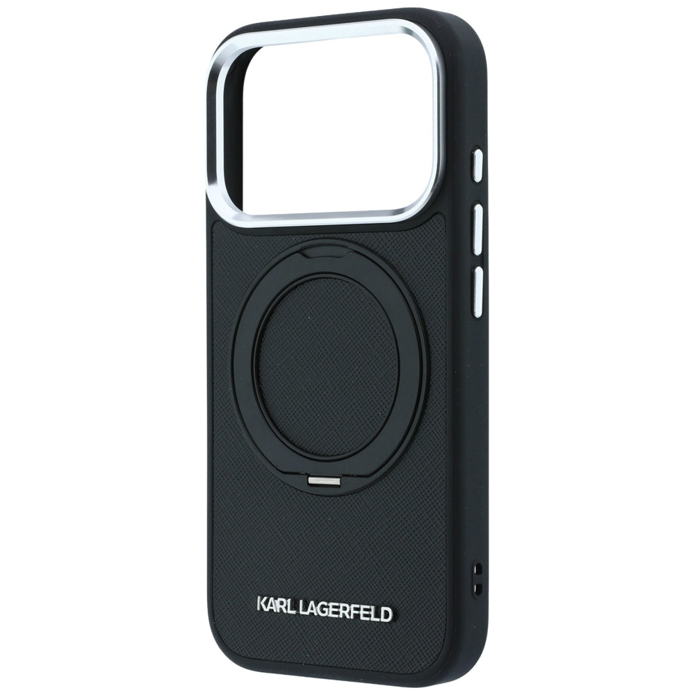 Husa de protectie Karl Lagerfeld Saffiano compatibil cu iPhone 18 Pro / iPhone 17 Pro, Negru
