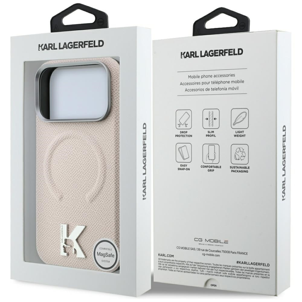 Husa de protectie Karl Lagerfeld compatibil cu iPhone 18 Pro / iPhone 17 Pro, Bej
