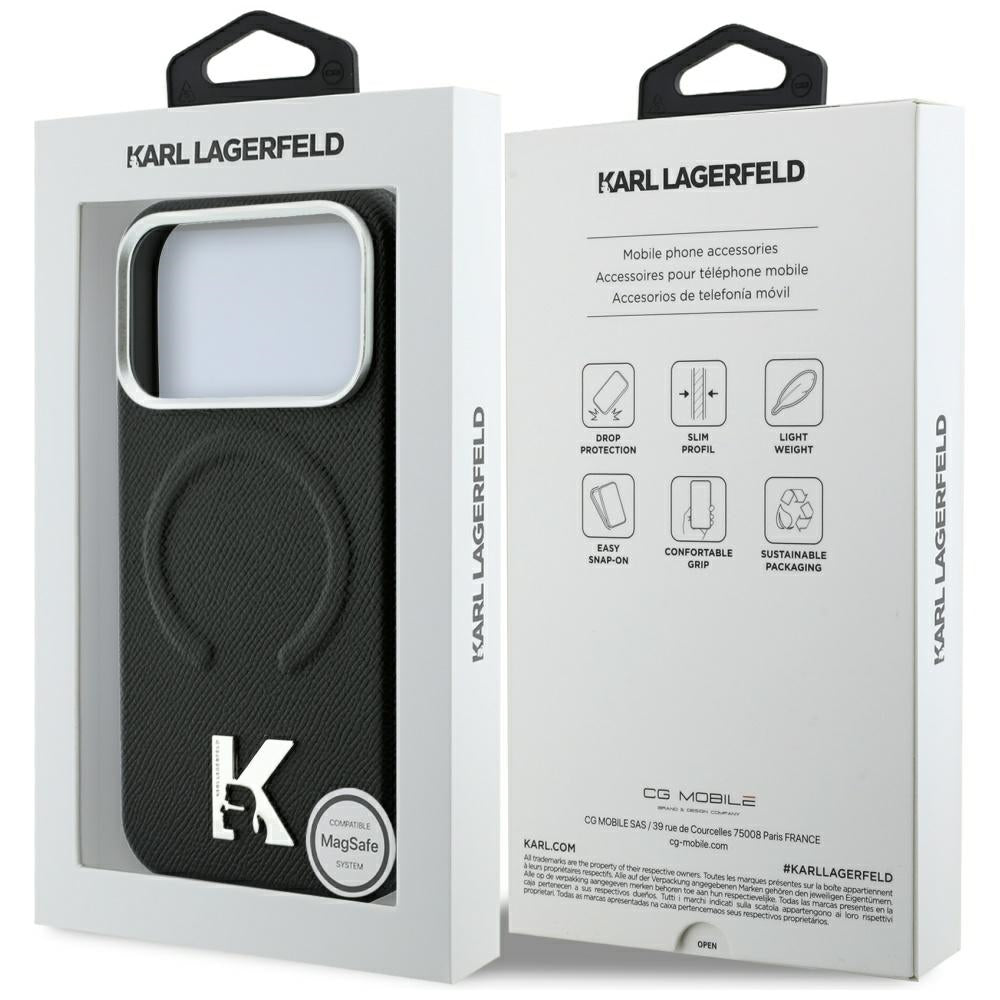Husa de protectie Karl Lagerfeld compatibil cu iPhone 18 Pro / iPhone 17 Pro, Negru