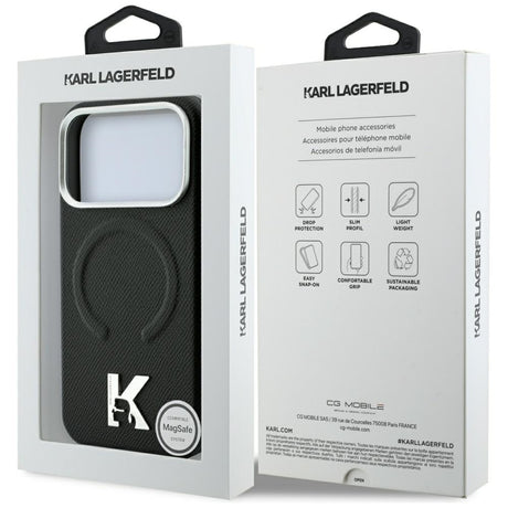 Husa de protectie Karl Lagerfeld compatibil cu iPhone 18 Pro / iPhone 17 Pro, Negru