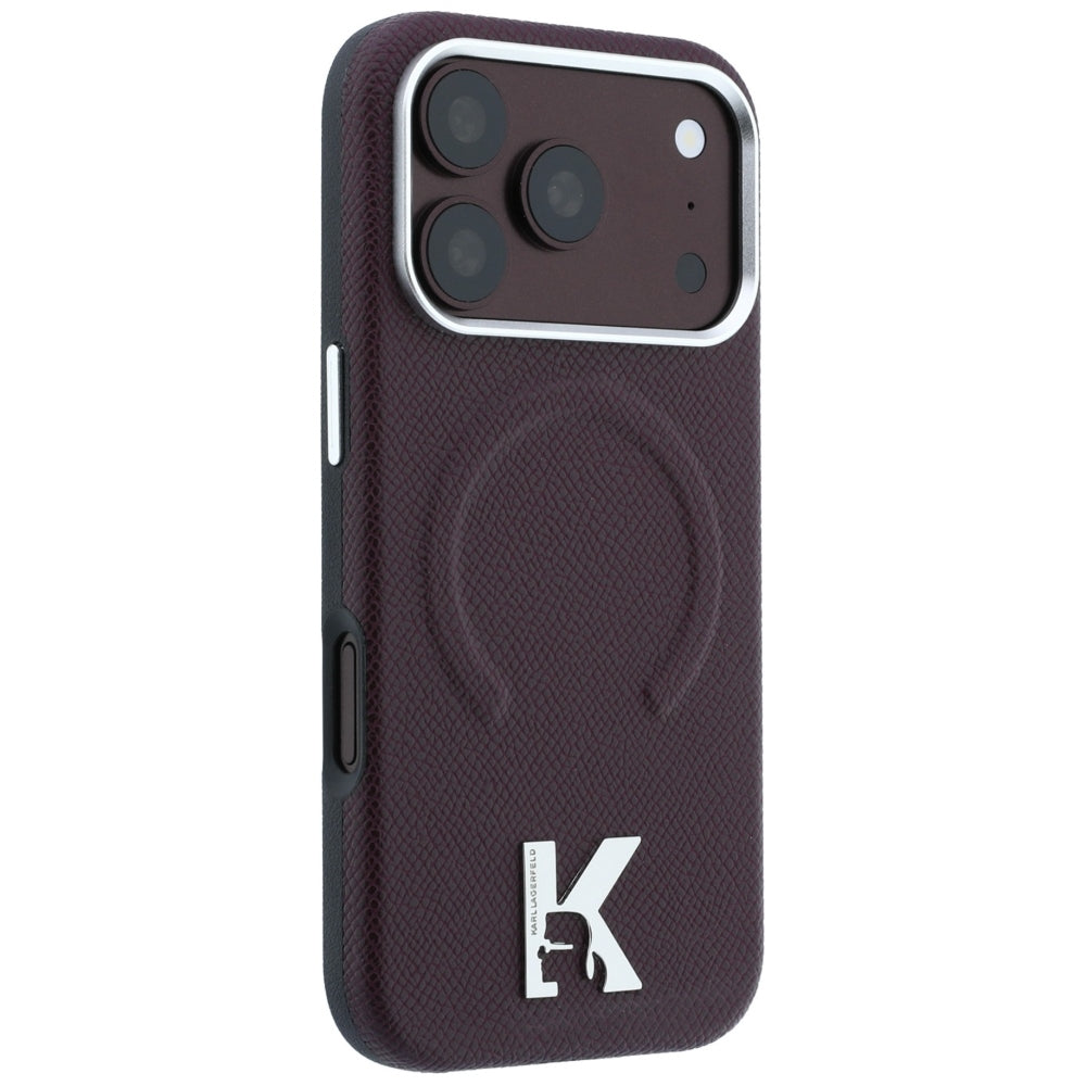Husa de protectie Karl Lagerfeld compatibil cu iPhone 17 Pro Max / iPhone 18 Pro Max, Bordo