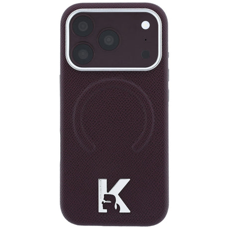 Husa de protectie Karl Lagerfeld compatibil cu iPhone 17 Pro Max / iPhone 18 Pro Max, Bordo
