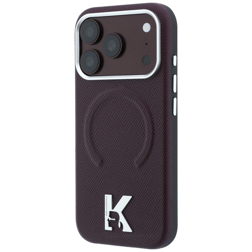 Husa de protectie Karl Lagerfeld compatibil cu iPhone 18 Pro / iPhone 17 Pro, Bordo