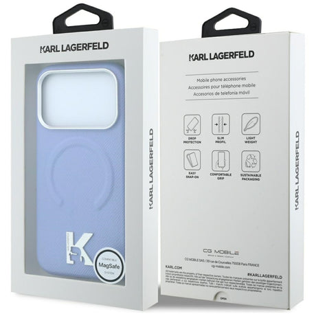 Husa de protectie Karl Lagerfeld compatibil cu iPhone 18 Pro Max / iPhone 17 Pro Max, Albastru