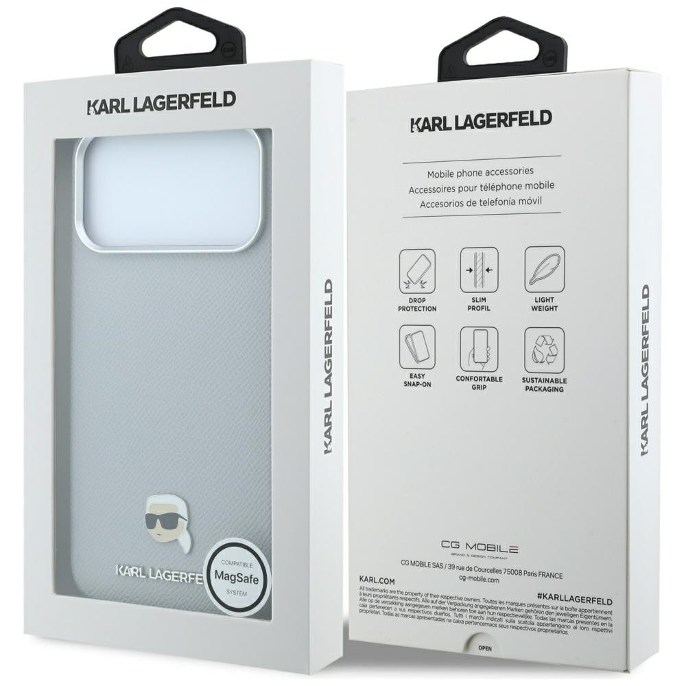 Husa de protectie Karl Lagerfeld compatibil cu iPhone 18 Pro Max / iPhone 17 Pro Max, Gri