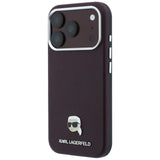 Husa de protectie Karl Lagerfeld compatibil cu iPhone 18 Pro Max / iPhone 17 Pro Max, Bordo