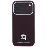 Husa de protectie Karl Lagerfeld compatibil cu iPhone 18 Pro / iPhone 17 Pro, Bordo