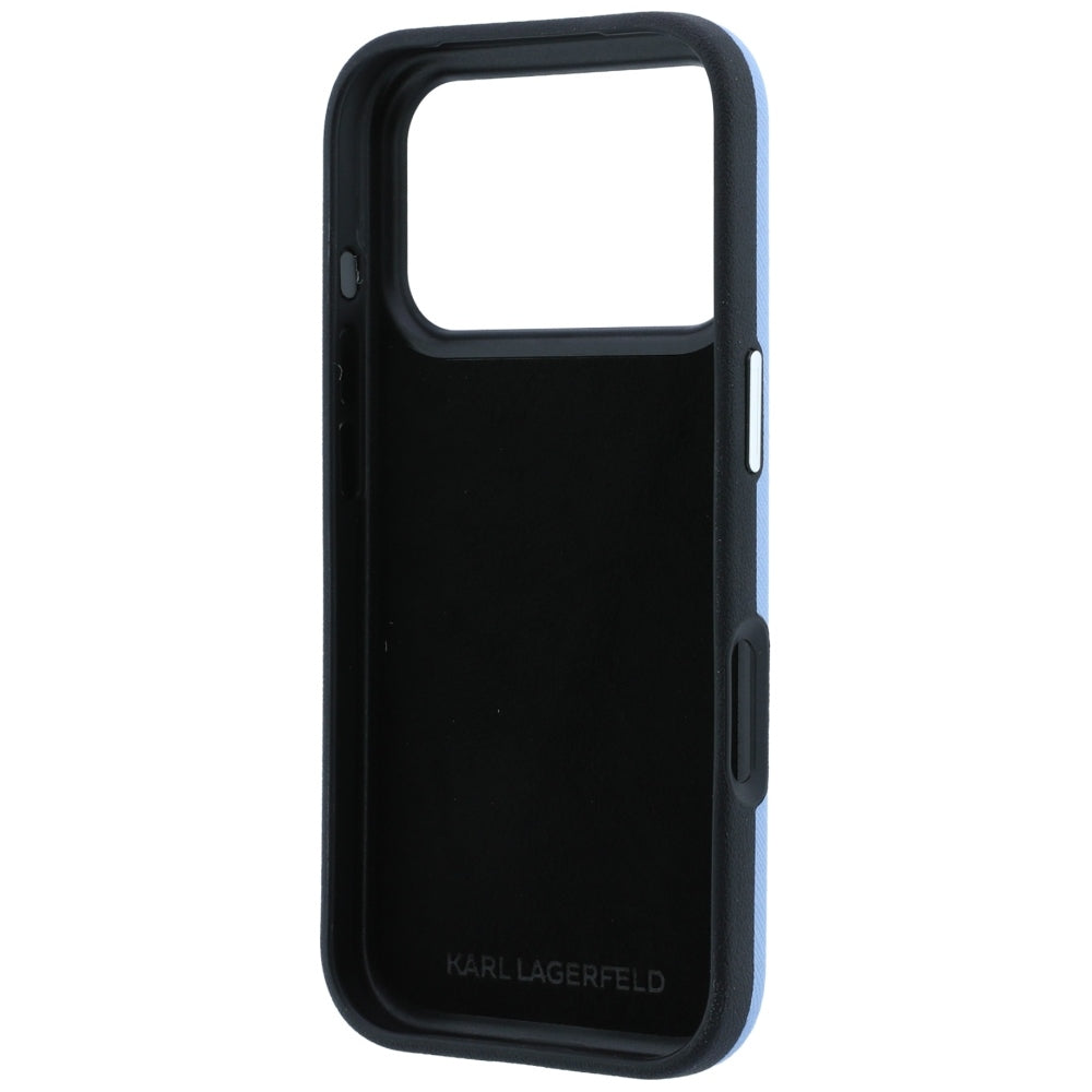 Husa de protectie Karl Lagerfeld Saffiano compatibil cu iPhone 18 Pro / iPhone 17 Pro, Albastru