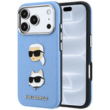Husa de protectie Karl Lagerfeld Saffiano compatibil cu iPhone 18 Pro / iPhone 17 Pro, Albastru